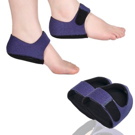 Heel Support, Heel Protection, Shock Absorption, Standing, Work, Sports, Heel Care, Prevents Slipping, Thickened Cushion, Taping, Adjustable Heel Cushion Pad, Unisex, Set of 2, Blue