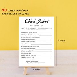 Minimalist Dad Jokes Baby Shower Game, Funny Dad Jokes and Riddles, Coed Baby Shower Game, Funny Baby Shower Games -DJ01