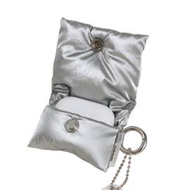 HPOD Compatible with AirPods Pro Case Cover,Fashionable and Trendy Down Jacket Headphone Bag with Portable Rope Compatible for Airpods Pro and Airpods 3 Case Cover (Silver)