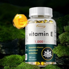 Vitamin E Oil Softgels 1 000 IU per serving Highly absorbable form of essential antioxidant – Supports skin heart and immune health, 3 packs, 120 tablets / 비타민 E 오일 소프트젤 1회 제공량당 1 000 IU 필수 항산화제 흡수율이 높은 형태 – 피부 심장 및 면역 건강에 도움, 3개, 120정