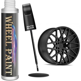 Gloss Black Rim Touch Up Paint, Wheel Scratch Repair Touch Up Paint Pen, Quickly Fix Rim Scratches, Curb Rashes and Surface Damage, Universal Color Black Rim Paint (Gloss Black) Car - Colour: Matte Black