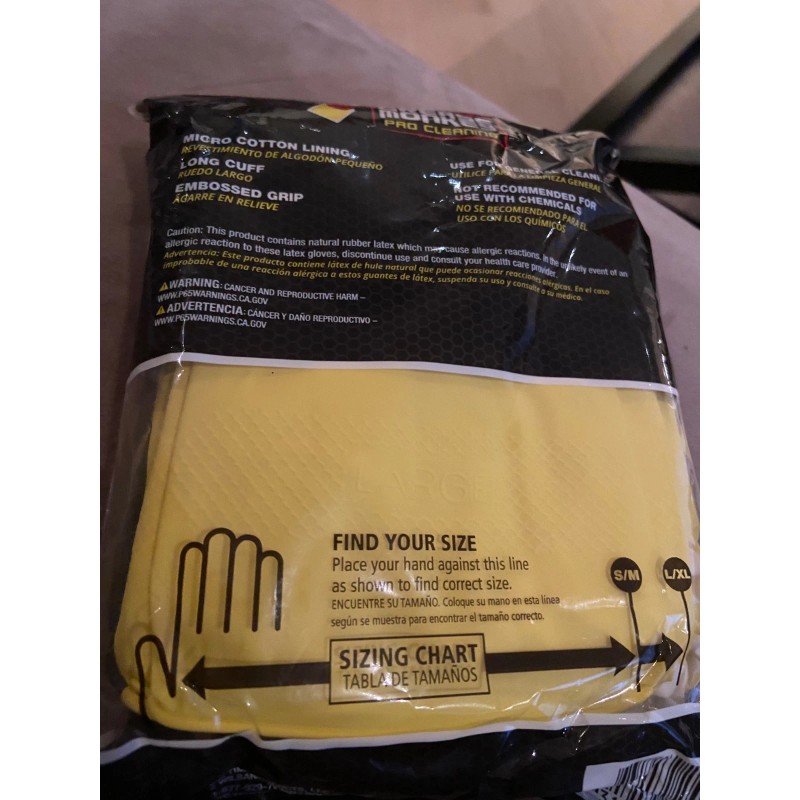 Grease Monkey Pro Cleaning Reusable Latex Gloves 5 pair L/XL