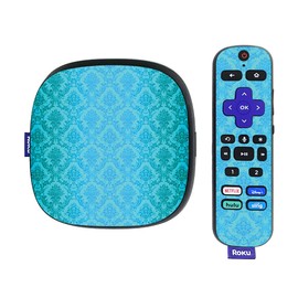 MightySkins Skin Compatible with Roku Ultra HDR 4K Streaming Media Player (2020) - Blue Vintage | Protective, Durable, and Unique Vinyl Decal wrap Cover | Easy to Apply | Made in The USA