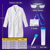 UNGLINGA UNGLINGA Kids Lab Coat Doctor Scientist Costume with Science