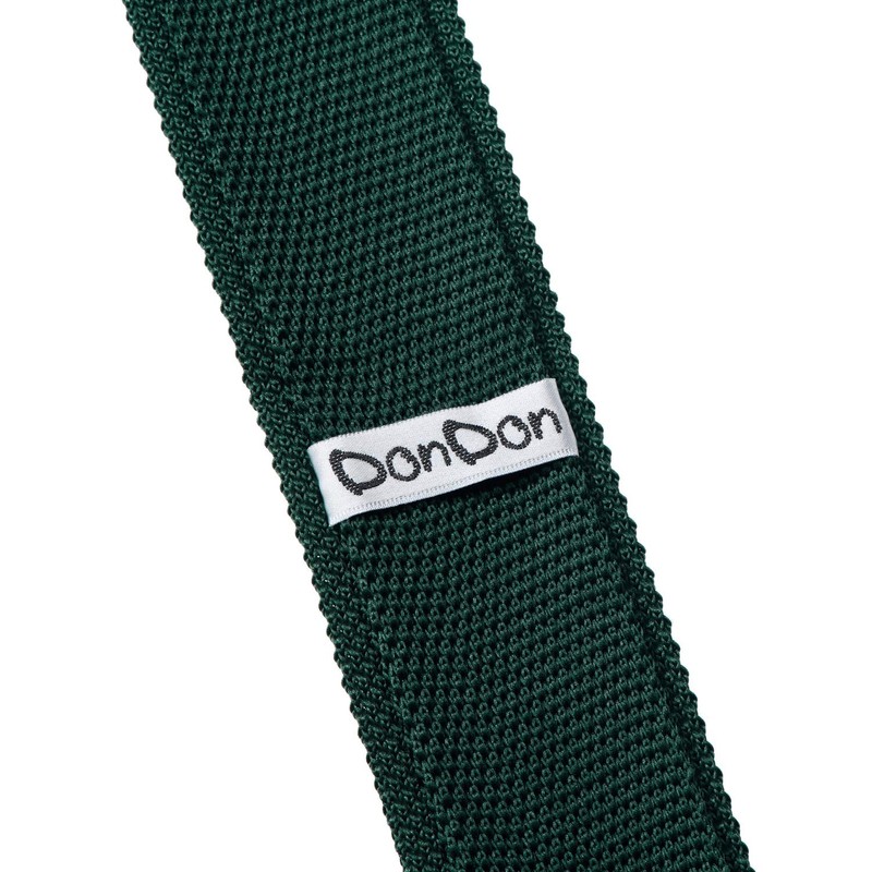 DonDon Men's Knit Tie handmade Dark Green
