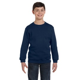 Russell Athletic Boy's 8-20 Fleece Crew, Navy, X-Large