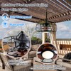 HUMHOLD 20" Outdoor Ceiling Fan with Lights, Gazebo Lights Waterproof