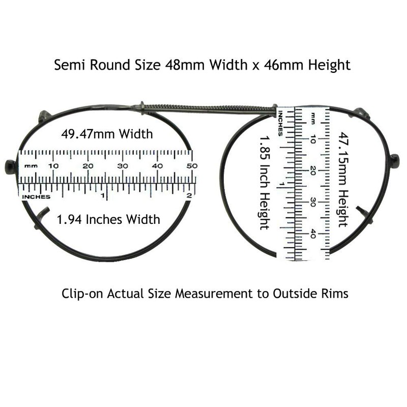 Semi Round Polarized Clip On Sunglasses (Dark Bronze-Polarized Amber Lens,