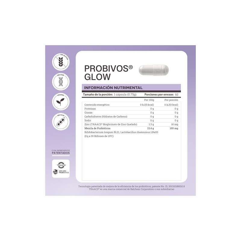 Matter Probivos Glow Probioticos Bl21 Lra05 Zinc Traacs Billones Ufc