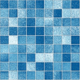 LEECICILE Peel and Stick Wallpaper Bathroom Wallpaper Removable Self Adhesive Contact Paper Blue Mosaic Wallpaper Kitchen Countertop Decorative Paper Vinyl Film Waterproof 17.7In X 118In