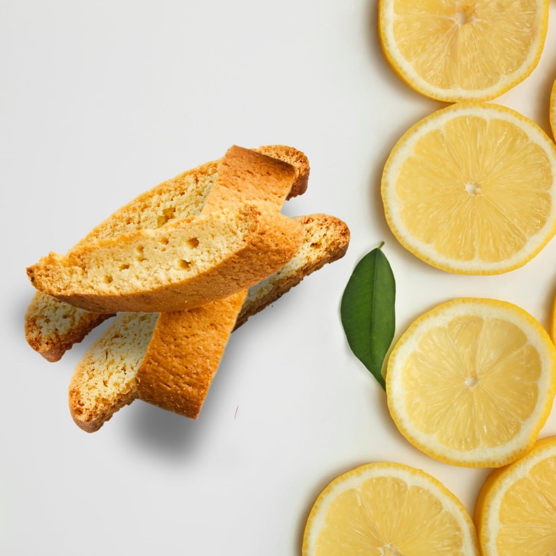 DeLallo Lemon Biscottini Cookies, Mini Size, (2 Pack), Authentic Italian