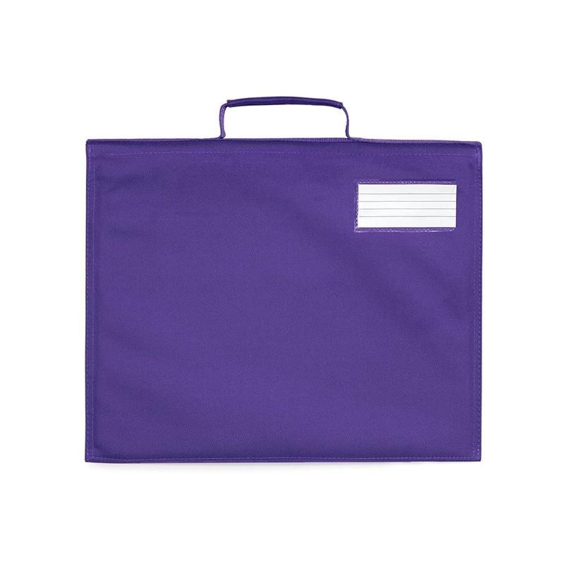 QUADRA Classic Book Bag School Bag - 8 Colours (Purple)
