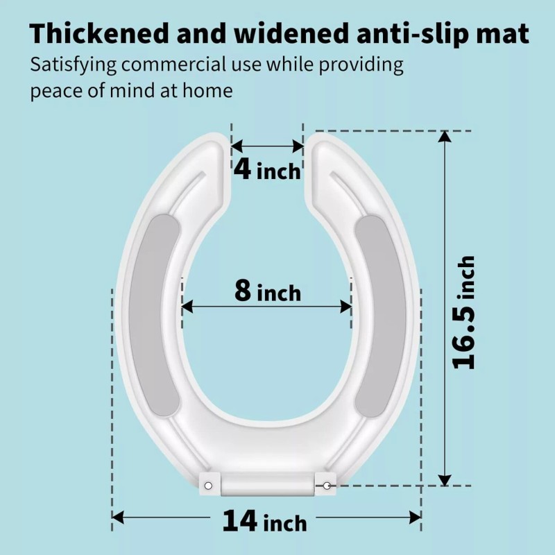 CcBello Commercial Heavy Duty Open Front Toilet Seat Without Cover,
