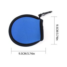 MJFENDAI Golf Club and Golf Ball Cleaning Bag, 1 Pack Golf Ball Pouch and 1 Pack Golf Club Scrub Bag, Detachable Golf Ball Golf Club Washer Bag for Cleaning Club Grooves, Black+Blue