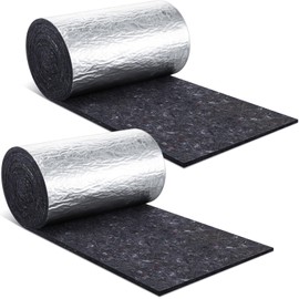 Preboun 2 Rolls Natural Cotton Duct Wrap Wall Cotton Insulation Duct Insulation Wrap Blanket for Wall Pipe(12'' x 25' x 0.4'',Grey)
