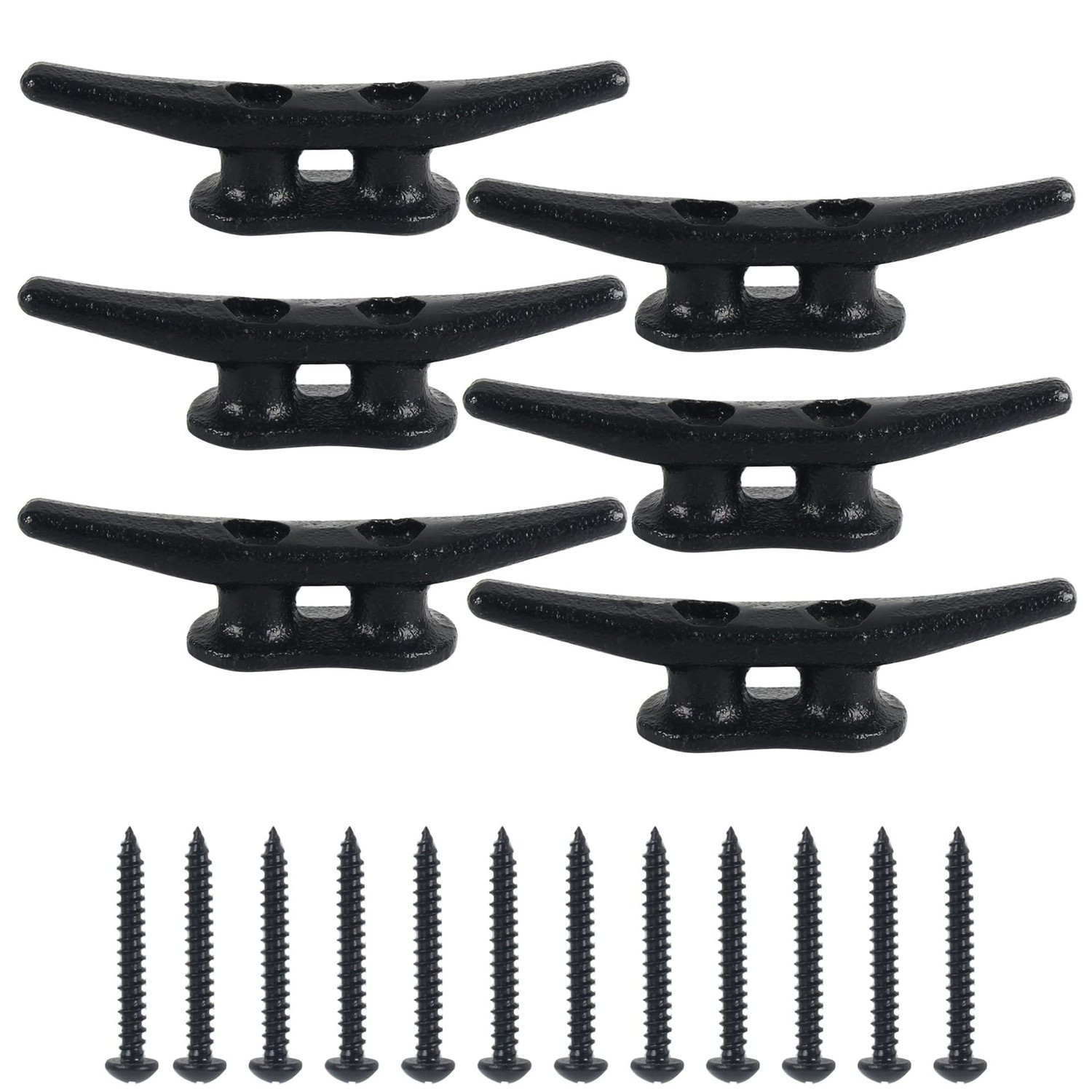 Dock Cleats 4 inch (6 Pack) Boat Dock Cleats with Screws ...