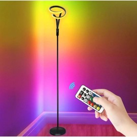 ZEALBUER Modern RGB Spiral Floor Lamp, Dimmable LED Floor Lamp with RGBW