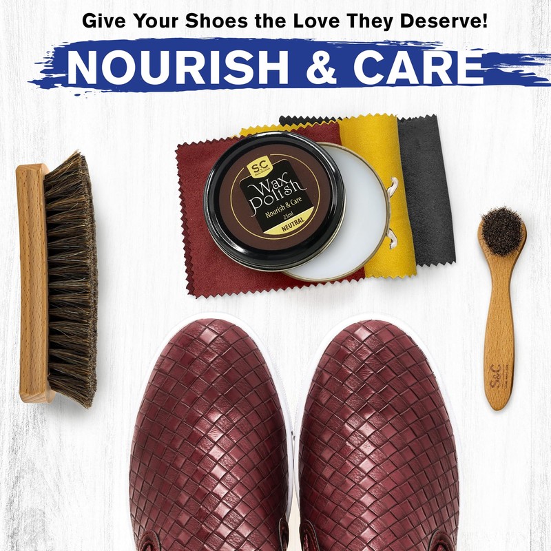 Stone and Clark Premium Neutral Shoe Polish Kit - Nourish