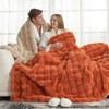 Cozy Bliss Faux Fur Throw Blanket for Couch, Fuzzy Soft