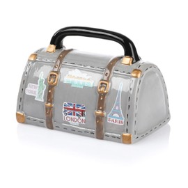 FunX Money Box Travel Bag – Piggy Bank as Packaging for Money Gifts for Holidays, Travel or as Decoration – Holiday Fund 14 x 8 x 10 cm