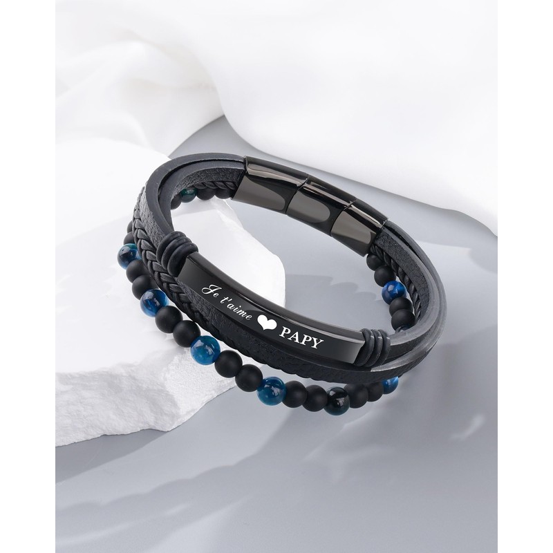 VGWON Geschenk Großvater Armband Männer Weihnachten Geburtstag Geschenk für Opa