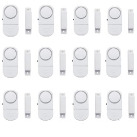 12 Pack Door Window Alarm for Kids Safety Wireless Door Alarm for Home Security Personal Security Window Alarms Sensor Burglar Door Alarm for Home,Cars,Sheds,Caravans (White)