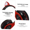 Operitacx Wireless Headset Mit Faltbarem Design Und Beleuchteten Katzenohren Over-Ear