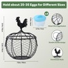 Wire Egg Basket for Gathering Fresh Eggs, Metal Chicken Egg