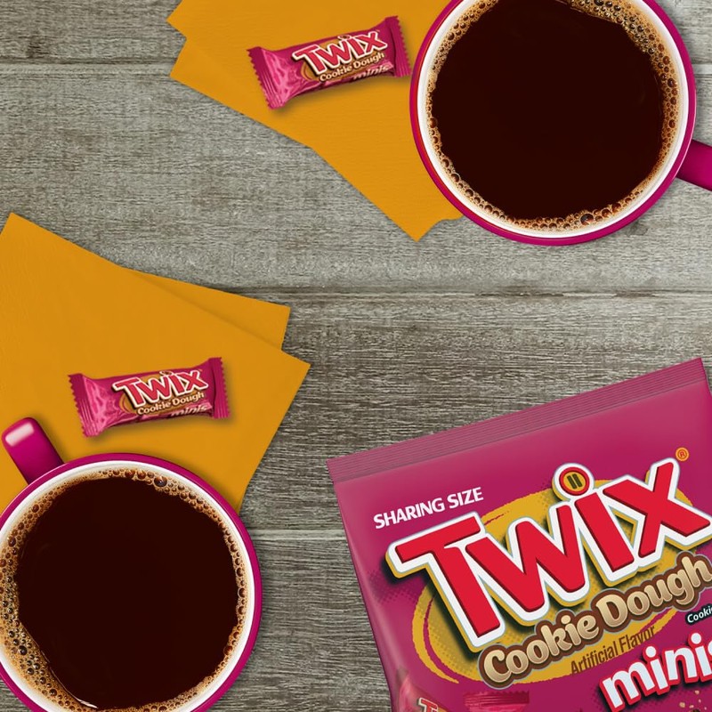 TWIX Minis Cookie Dough Milk Chocolate Bars, Sharing Size, 7.7
