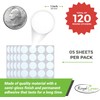 Royal Green White Stickers Round Labels - Circle Stickers Dots