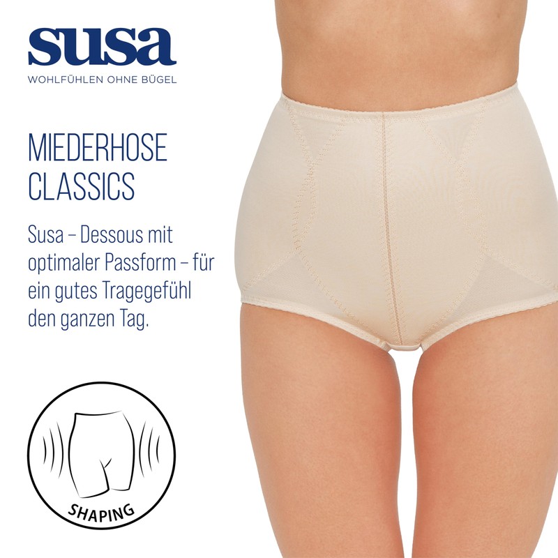 SUSA Women's Damen Miederhose 4970 Base Layer, Beige (Haut 010),