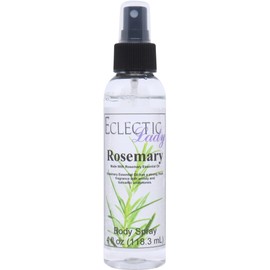 Rosemary Essential Oil Body Spray, 4 ounces, Body Mist for Women with Clean, Light & Gentle Fragrance, Long Lasting Perfume with Comforting Scent for Men & Women, Cologne with Soft, Subtle Aroma For
