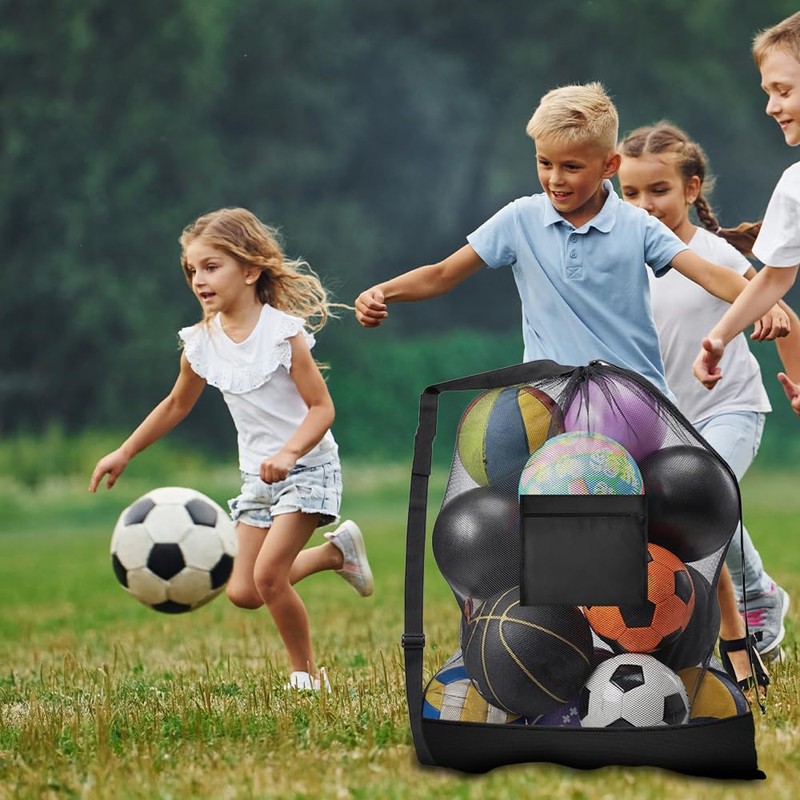 Neikafan Extra Large Sports BallBag 2Pcs NetBag Holds 10-12 Size