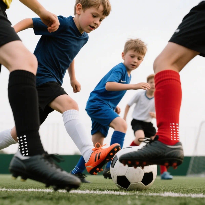 3 Calcetas Antiderrapantes Fútbol Niño Niña Media Deportiva