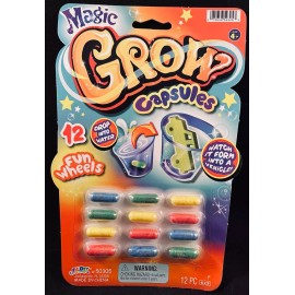 Ja-ru Magic Grow Capsules - 12 Fun Wheels - Soft Expanding Foam