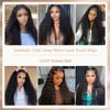 Lemeiily 13x6 Deep Wave Lace Front Wigs Human Hair 200