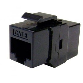 CAT6, RJ45 Inline Keystone Coupler, Black Color. InLine Coupler, InLine Coupler