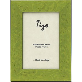 Tizo 4" X 6" Green Smokey Wooden Frame, Made in Italy