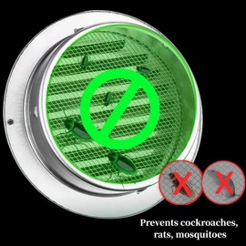 Stainless Steel Air Vent Cover 80MM,Round Wall Vent Cover,Round Ventilation Grill Cover,Exhaust Air Vent Cover for Exterior Wall,Bathroom,Kitchen