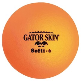 S&S Worldwide Gator Skin Softi-5 Ball. 6" Neon Orange, PU Coated Balls with Soft Foam Core, Kid Safe, No-Sting Balls for PE Games, After School Programs, Dodgeball, and Birthdays.