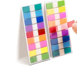Okydoky Okydoky 360 Stück Haftstreifen(9 Farben,44 x 11 mm) 2er Pack Eschreibbare Klebezettel Haftmarker, Textstreifen Page Marker, Haftnotizen Index Tabs für Seitenmarkierungm, Sticky Notes(2p.DE)