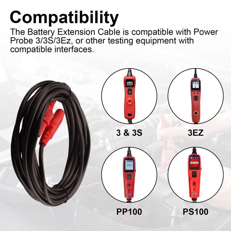 QQZ 20FT Extension Cable PPTK0027 for Power Probe 3/3S/3Ez Power