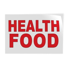 Decal Stickers Multiple Sizes Health Food Red Bar Restaurant Truck Industrial Vinyl Safety Sign Label Restaurant & Food 20x14Inches