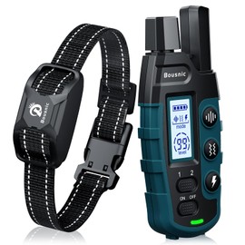 Bousnic Dog Shock Collar - 3300Ft Training Collar with Remote for 5-120lbs Small Medium Large Dogs Rechargeable Waterproof e Collar with Beep (1-8), Shake(1-16), Safe Shock(1-99) Modes (Black)