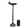 Ebros Gift Rustic Cast Iron Bird Perching On Sunflower Bird