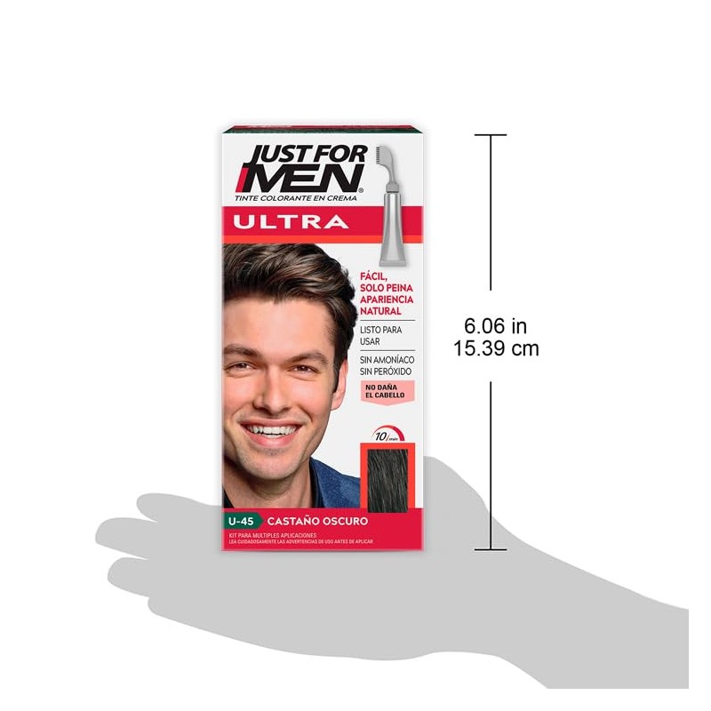 Just For Men Ultra Tinte para Canas, Castaño Oscuro U45,