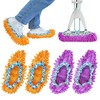 4 Pieces (2 Pairs) Shoe Cover Duster Mopping Slippers, Microfiber