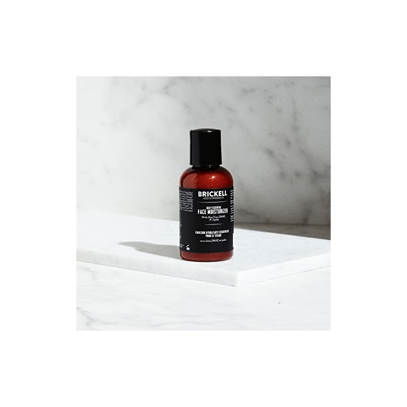 Brickell Men's Daily Essential Face Moisturiser for Men, Natural and