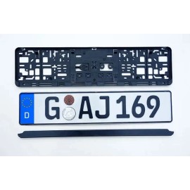originaleuro_com Universal European Euro License Plate Holder Frame Trim Surround Tag Bracket-Car