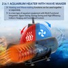 hygger 2-in-1 Aquarium Heater with Water Circulation,Submersible Heating Wave Pump